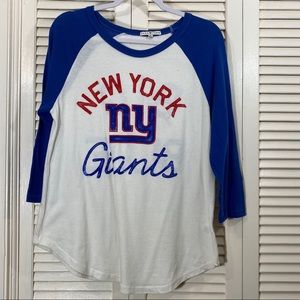 Junk Food NFL NY Giants Baseball Tee
